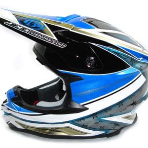 Custom MX Helmet Painting - Blue Candy