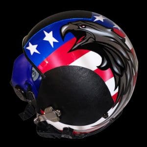 USA flag Pilot custom painted helmet 1