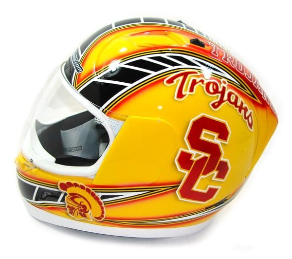 USC Trojans LA Lakers Custom Helmet Painting