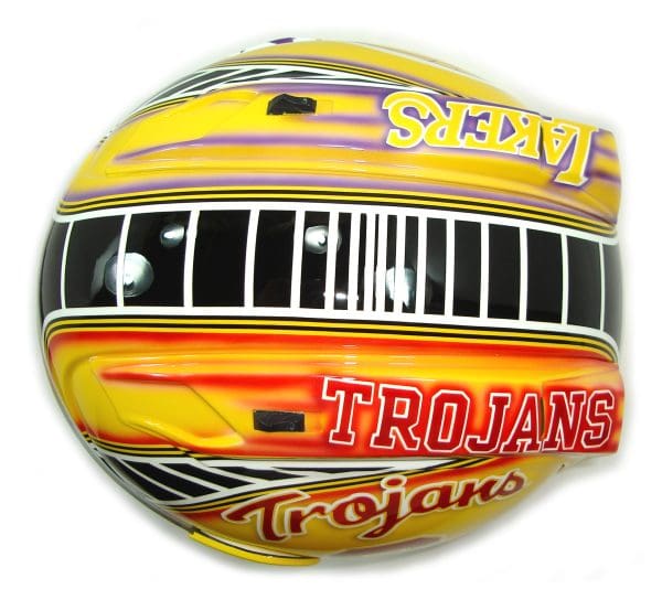 USC Trojans LA Lakers Helmet Painting 11