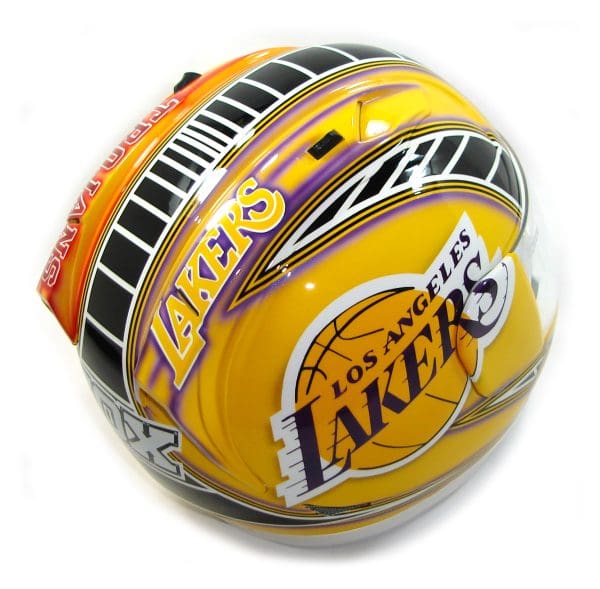 USC Trojans LA Lakers Helmet Painting 2