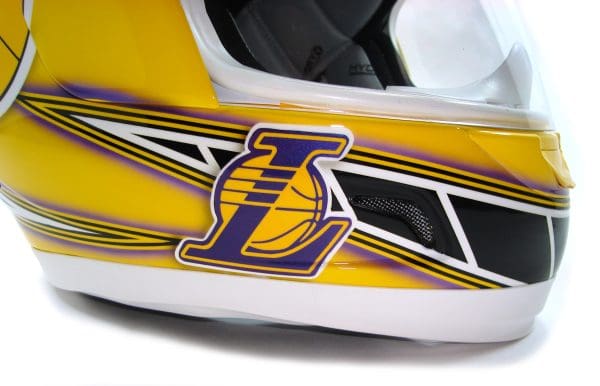 USC Trojans LA Lakers Helmet Painting 5