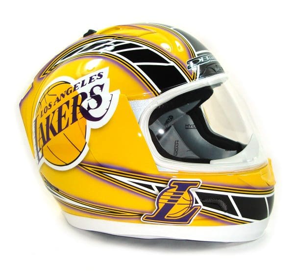 USC Trojans LA Lakers Helmet Painting 8