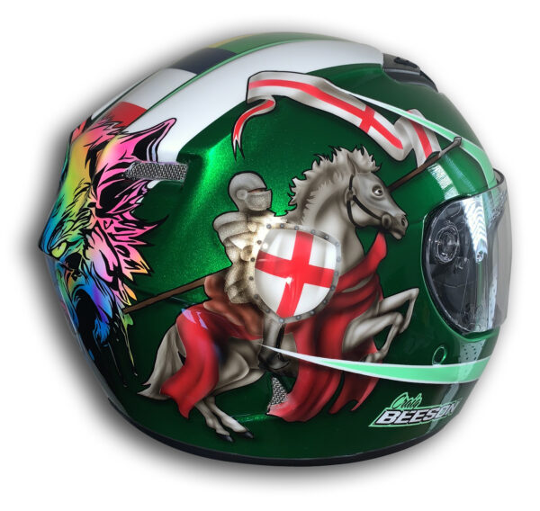 Wolf Custom Painted Helmet - Image 4