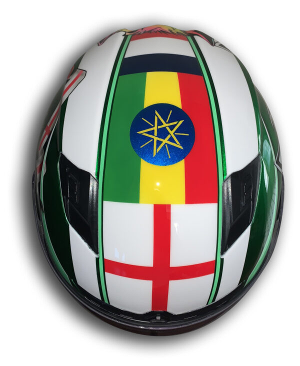 Wolf Custom Painted Helmet - Image 5