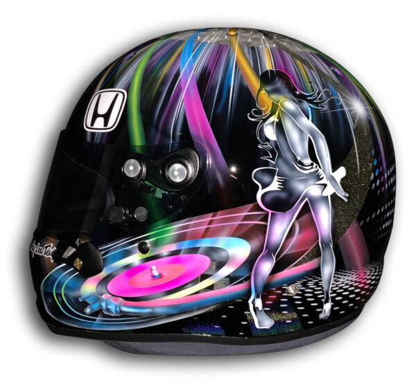 Santino Ferrucci Indy 500 custom painted helmet