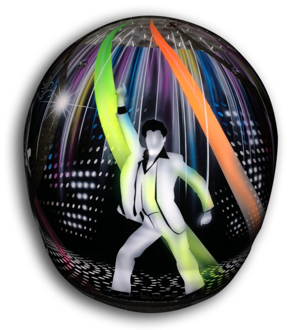 Santino Ferrucci Indy 500 -Disco Custom Painted Helmet - Image 13