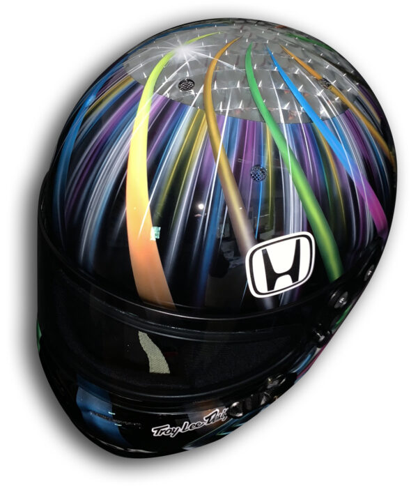 Santino Ferrucci Indy 500 -Disco Custom Painted Helmet - Image 11