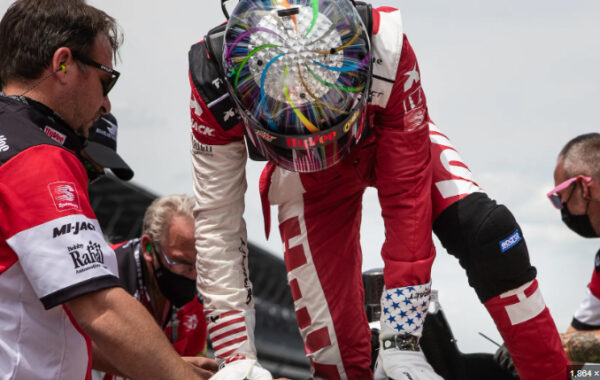 Santino Ferrucci Indy 500 -Disco Custom Painted Helmet - Image 5
