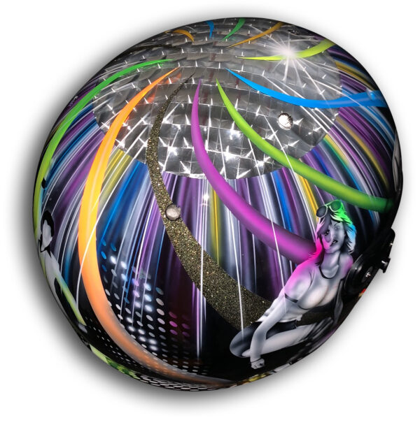 Santino Ferrucci Indy 500 -Disco Custom Painted Helmet - Image 8