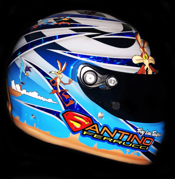Santino Ferrucci Wile E Coyote -Custom Painted Helmet - Image 13