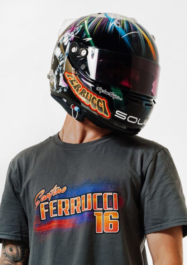 Santino Ferrucci Indy 500 -Disco Custom Painted Helmet - Image 12