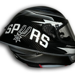 Home - Custom Helmet Painting 12 Alpine San Antonio Spurs F1 helmet