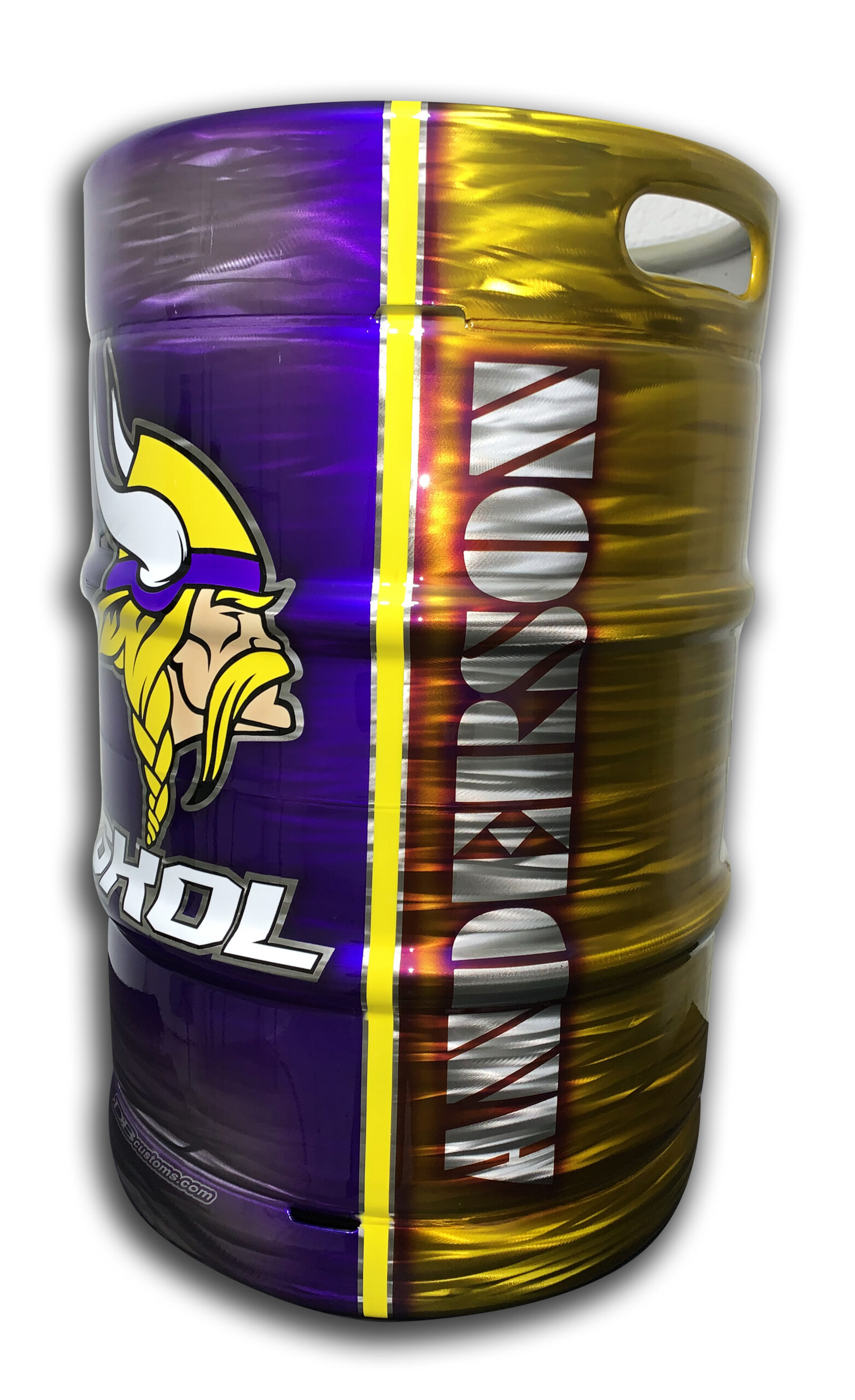 Minnesota Vikings Custom Beer Keg 3 Minnesota Vikings Custom Beer Keg - Image 3
