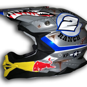 Home - Custom Helmet Painting 13 RedBull Helmet P51 Mustang Custom Helmet